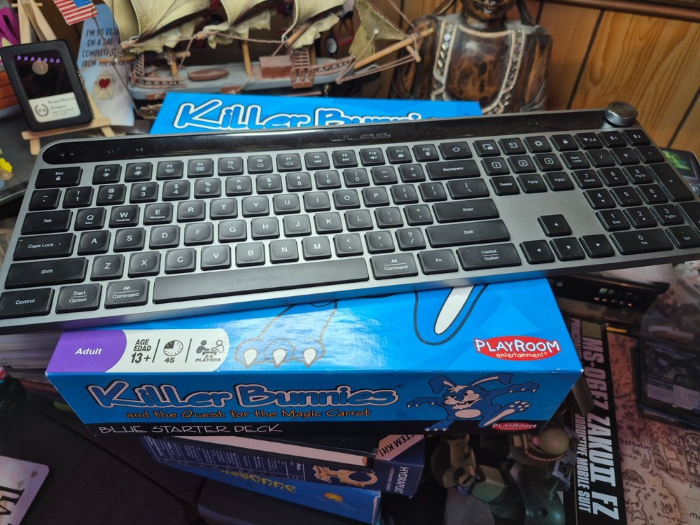 JLab Epic Wireless Keyboard Black 108 Keys Multi-Device 2.4G Bluetooth Connectivity