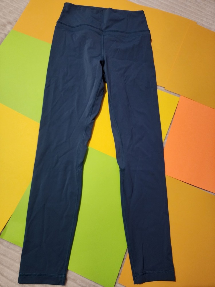Lululemon Dark Blue High Rise Ankle Leggings Women Stretch