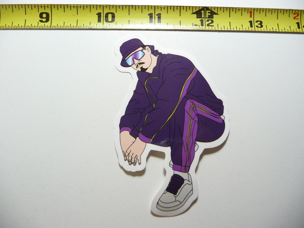 COOL DUDE SQUATTING DECAL STICKER HIP HOP RAP MUSIC STYLE STREET