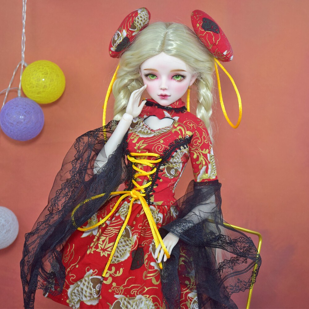 Full Set 1/3 BJD Doll with Ball Joints, Faceup, Eyes, Dress & Makeup – Perfect Gift Toy-image