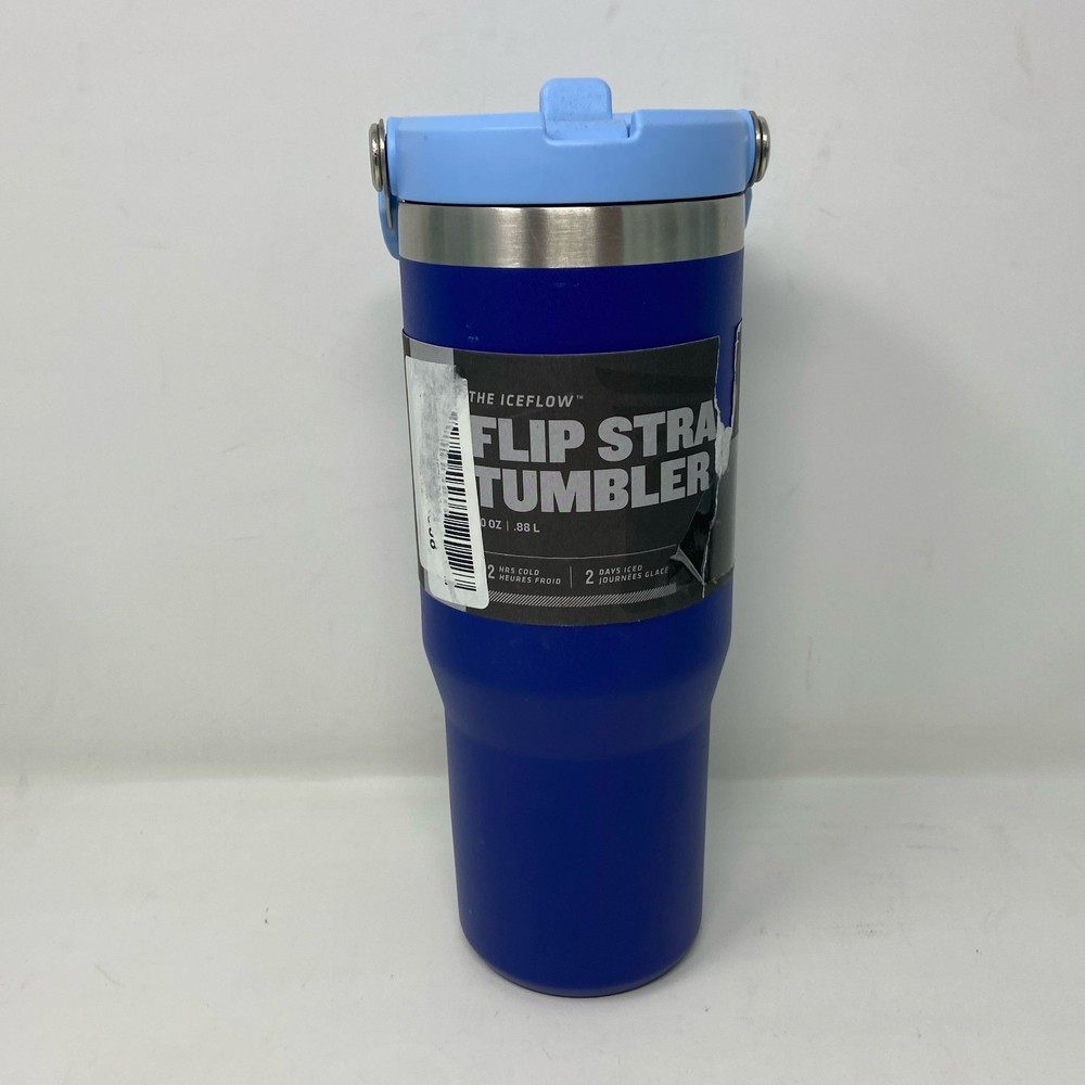 Stanley IceFlow Flip Straw Tumbler 30 oz with Handle - Lapis Blue