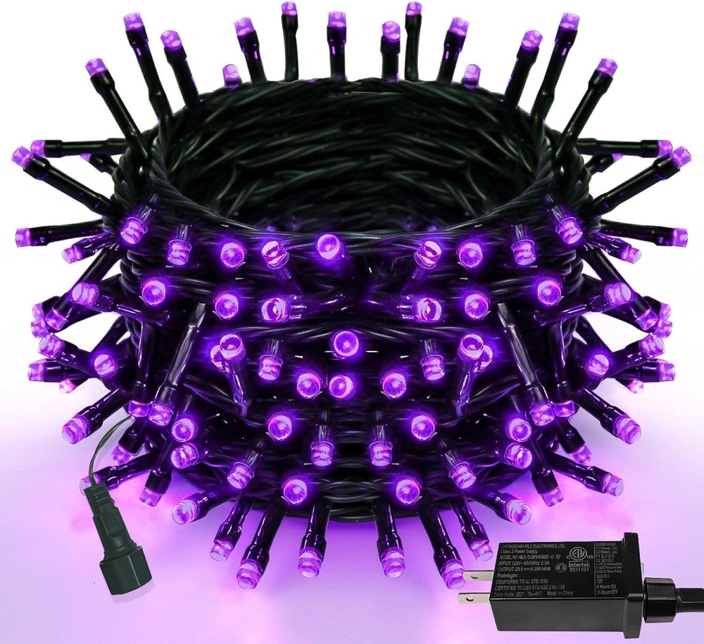 YIQU Purple 82FT 200 LED Extendable Halloween Lights for 200LED,