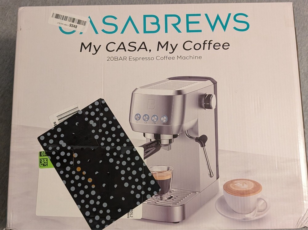 Casabrews 3700 Essential Silver Stainless Steel 20 Bar Espresso Coffee Machine