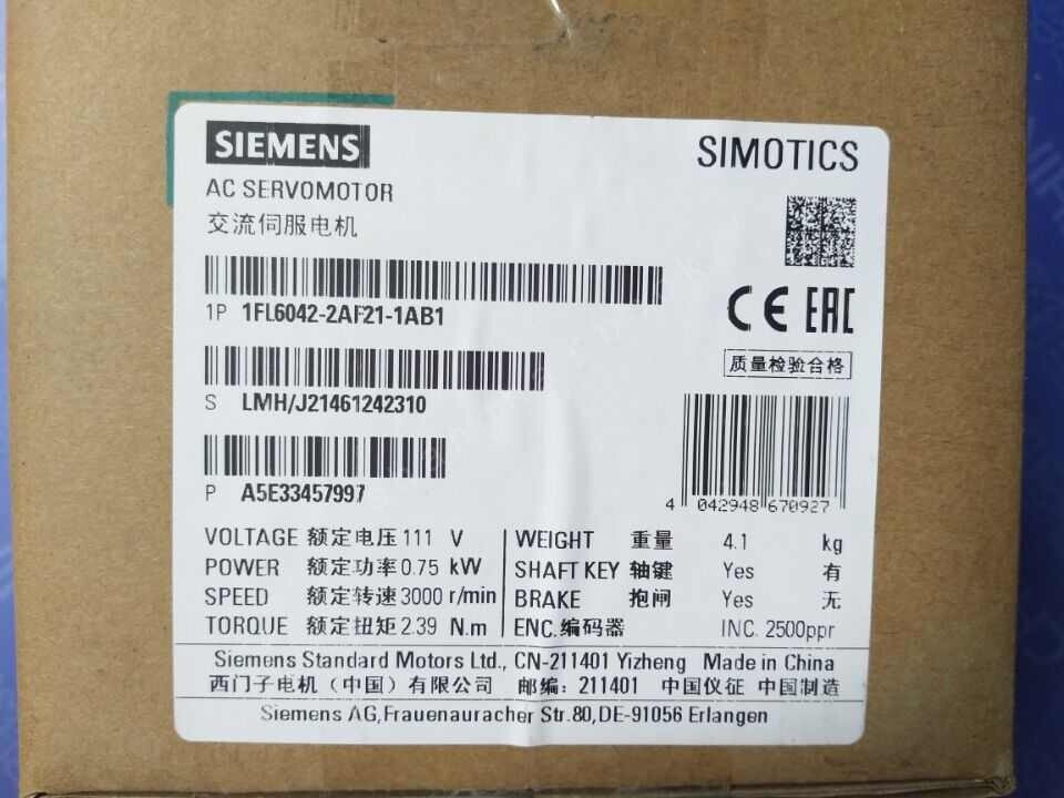 1FL6042-2AF21-1MB1 New Siemens AC Servo Motor Converter 1FL6042-2AF21-1MB1 IPCS