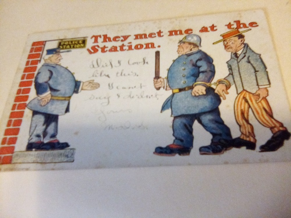 postcard They Met Me at the Station Posted 1906