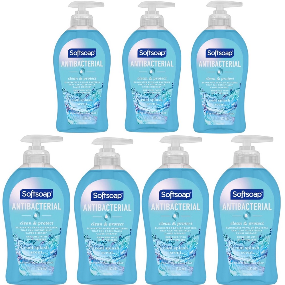 7 Pack Softsoap Antibacterial Cool Splash Liquid Hand Soap 11.25 oz