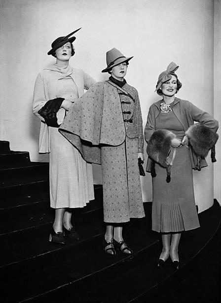 Women model outfits to be exhibited at the British Industries Fair- Old Photo