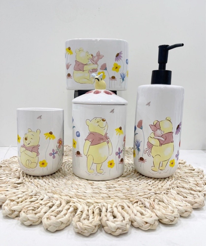 Disney Winnie The Pooh Ceramic Bathroom 4 Piece Set