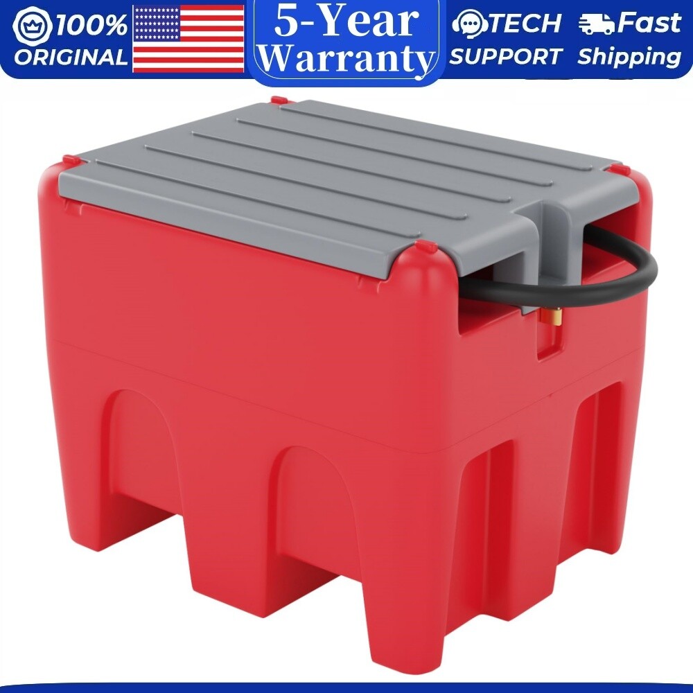 🎱✅58 Gallon Portable Fuel Tank Diesel Gasoline 10 GPM Flow Rate 13ft Hose 12V P