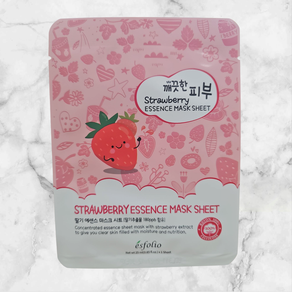 Strawberry Essence Hydrating Korean Mask Sheet for Radiant Skin Revitalization