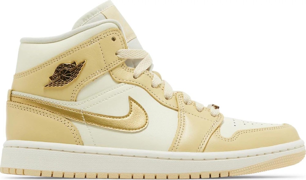 Size 10 - Air Jordan 1 Mid Pale Vanilla Gold W
