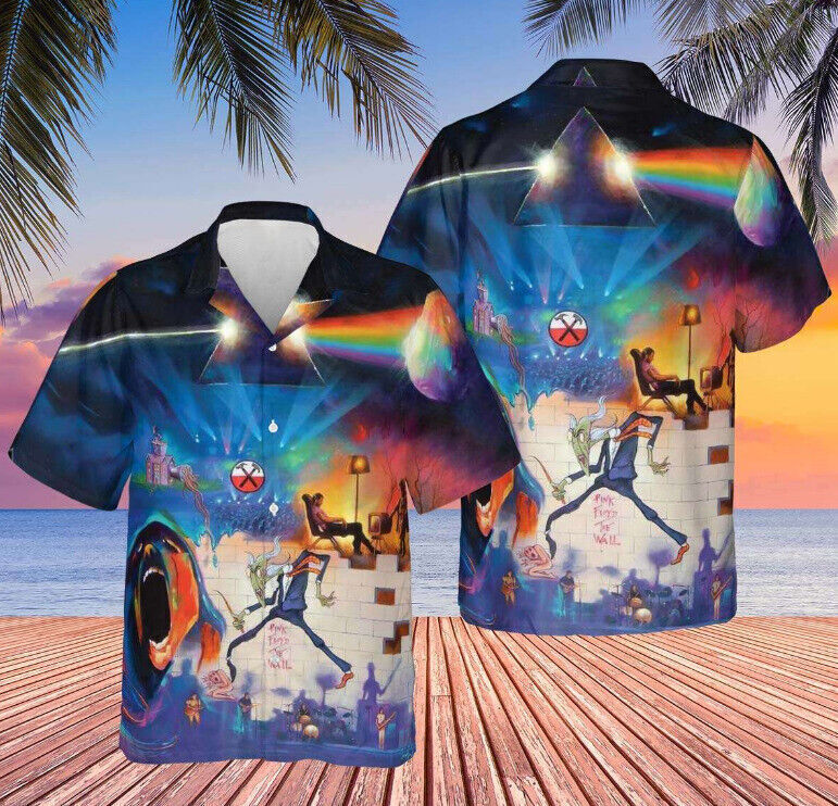 New Pink Floyd Hawaiian Shirt for Men and Women, Unisex Summer Style, Tropical Design, Casual Wear, Music Lovers Gift, Lightweight and Comfortable