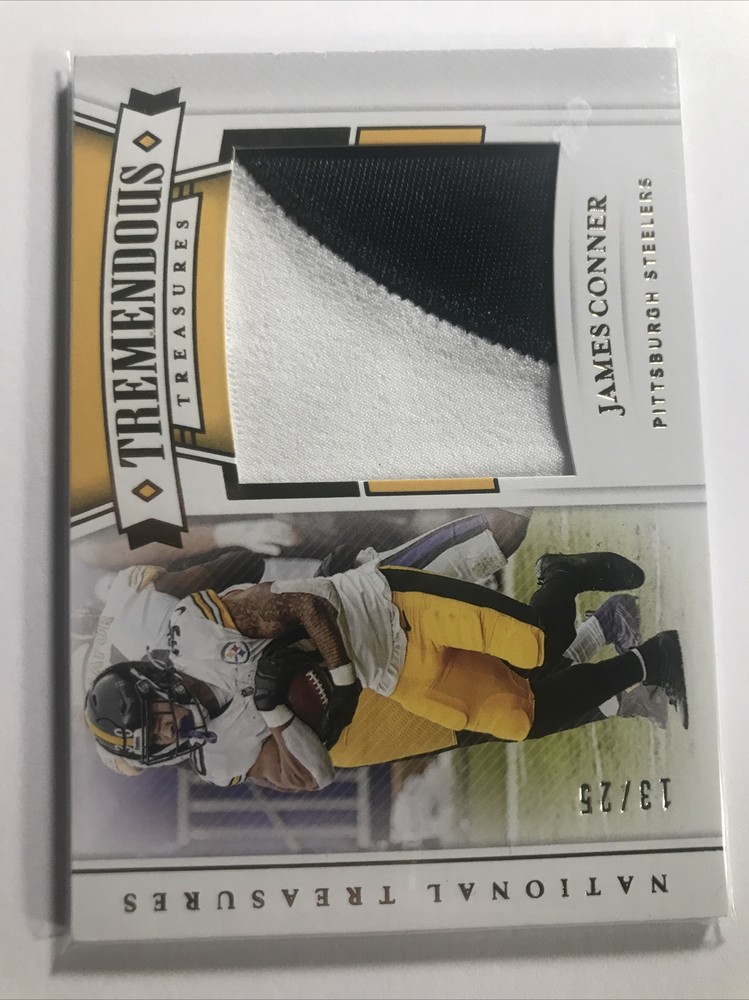 James Conner 2020 National Treasures TREMENDOUS GAME USED PATCH SSP STEELERS /25