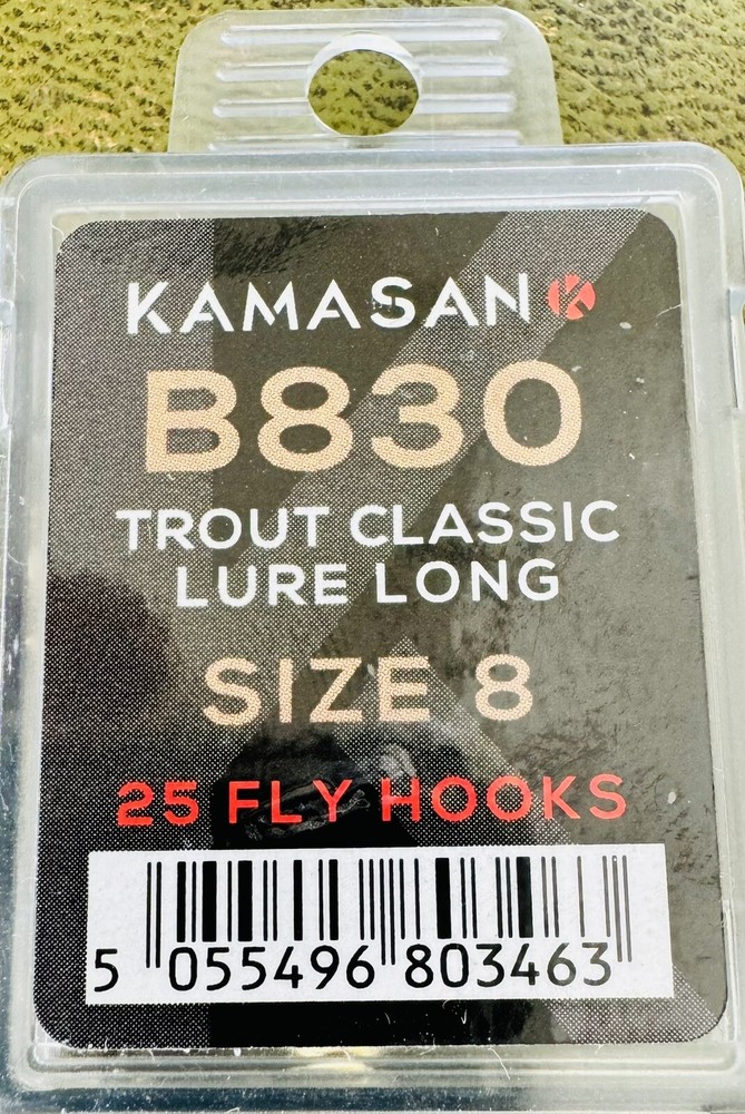 Kamasan B830 Long Shank Trout Lure Hooks Size 14 Pack of 25