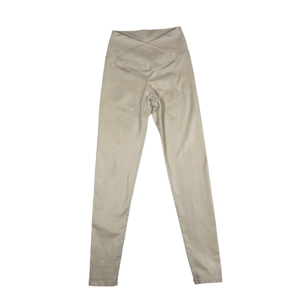 Aerie Offline Hugger Crossover High Waisted Crackle Legging Medium Long Gold