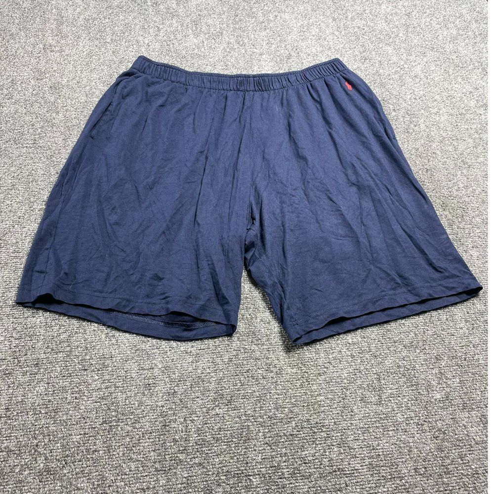 Men's Navy Blue XL Relaxed Sleep Shorts with Elastic Waistband