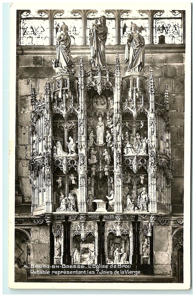 S03-0641, L'EGLISE DE BROU, BOURG EN BRESSE, *VITAGE REAL PHOTO POSTCARD