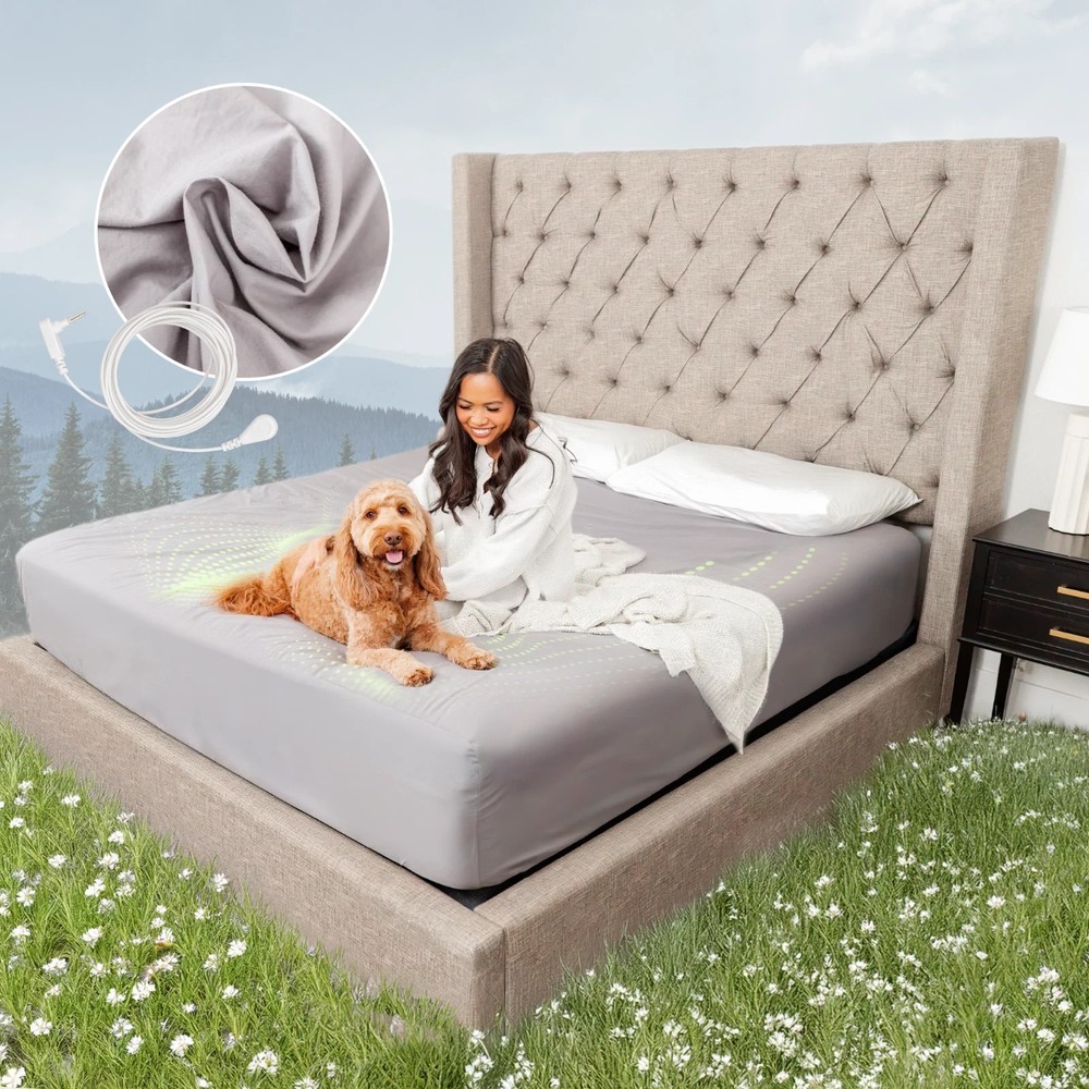 Organic Bamboo Queen Fitted Grounding Sheet with 20% Silver