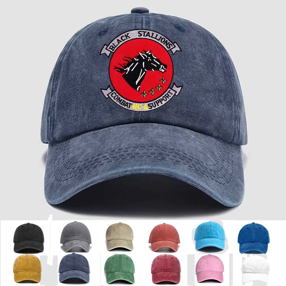 Custom Embroidered Hat HC-4 US Helicopter Combat Support Squadron, Veteran Cap
