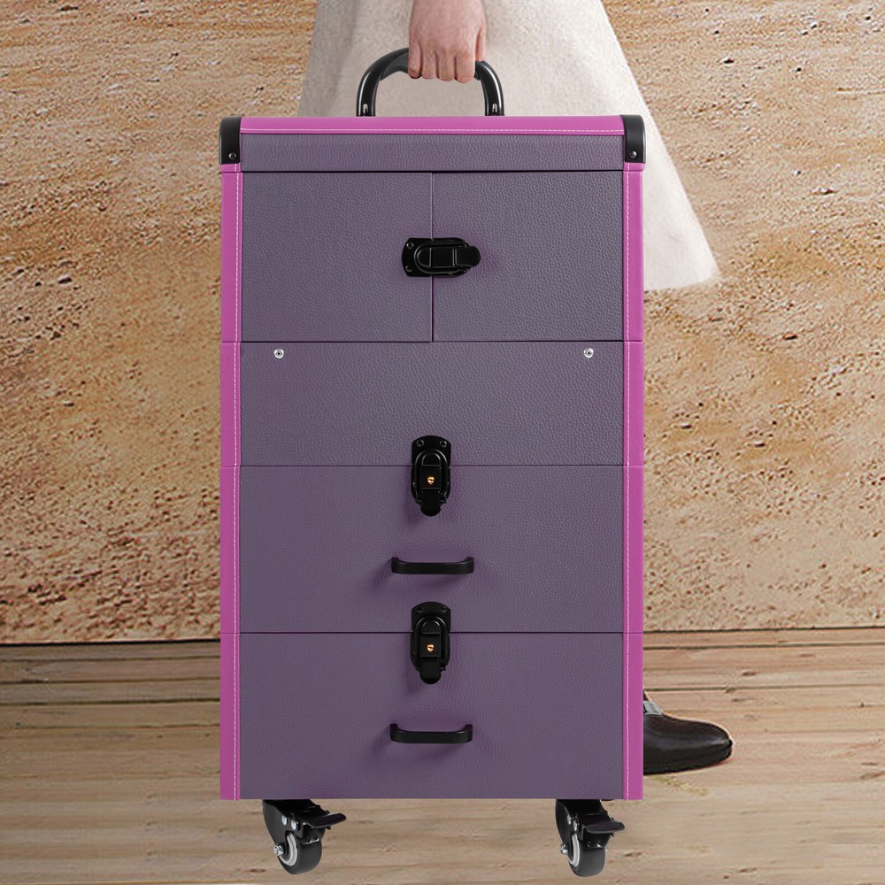 Large Make up Cosmetic Orgainzer Lockable Portable Cosmetic Organizer Trolley