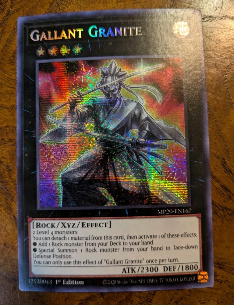 Gallant Granite MP20-EN167 Secret Rare 1st Edition NM YuGiOh TCG Card  