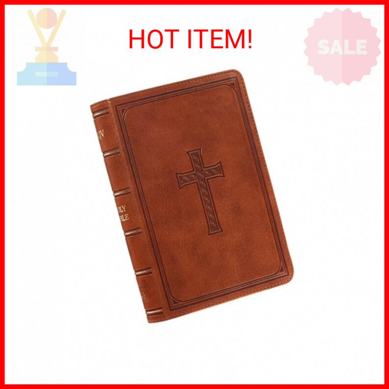 KJV Holy Bible, Compact Large Print Faux Leather Red Letter Edition - Ribbon Mar