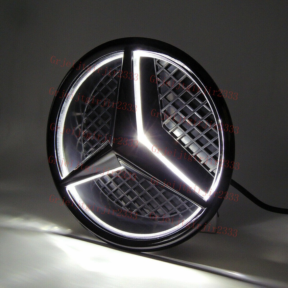 Gloss Black Star Emblem Illuminated LED Light For 2013-2018 W205 W212 CLA Grille