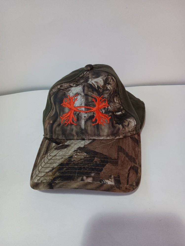 Under Armour Antler Logo Camo Snapback Hunting Cap Mossy Oak Infinity OSFA