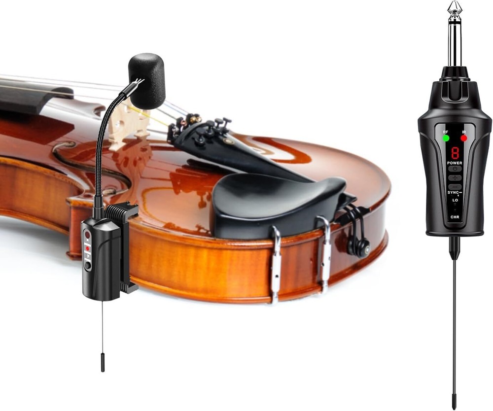 Wireless Violin Microphone System Wireless Transmitter and Receiver Clip-on