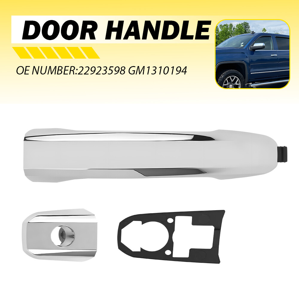 Front Left Exterior Handle Door For 2014-22 Chevy Silverado 1500 Chrome 22923598