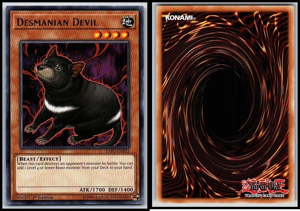 1st Edition YuGiOh Desmanian Devil EXFO-EN033 Ultra Rare Card