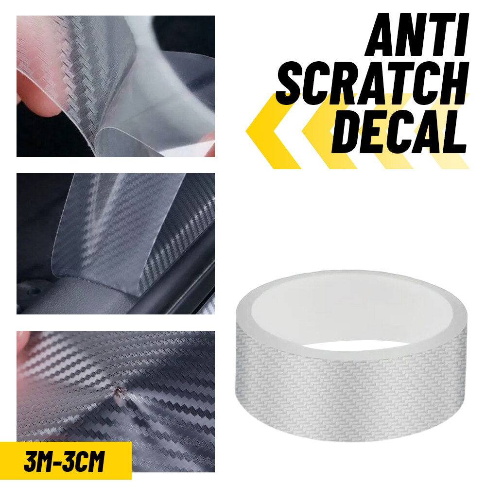 Car Door Plate Sill Bumper Scuff Cover Decal Sticker Anti Scratch AUXITO 3cm*3m