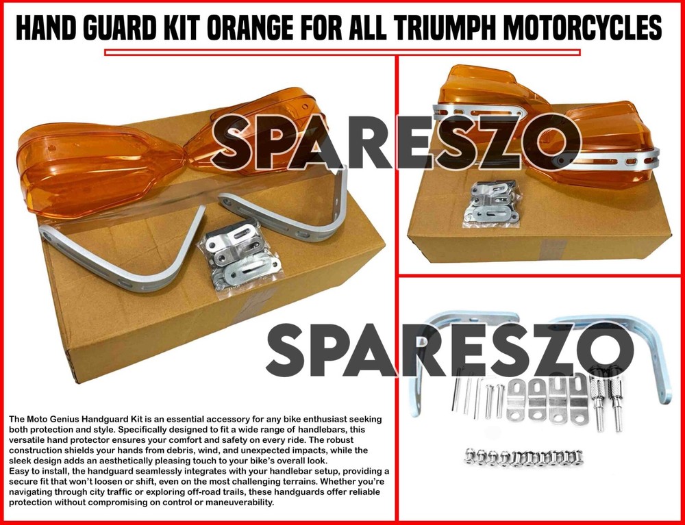 Orange Hand Guard Kit – Universal Fit for Triumph Motorcycles