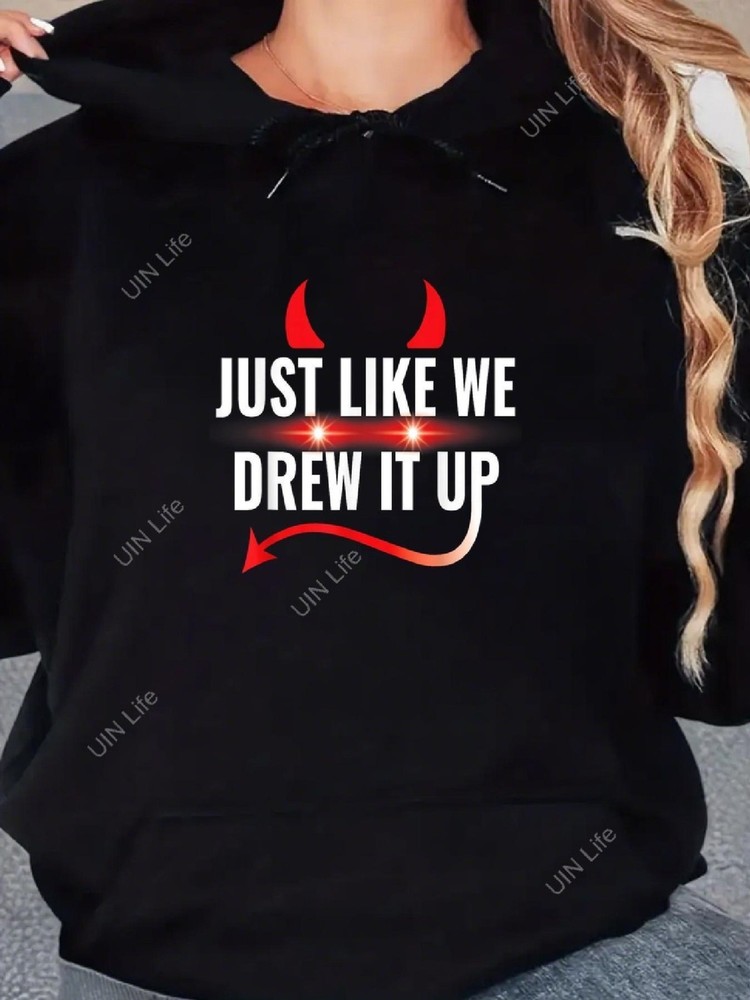 HOT-Red & Black Abstract Women's Hoodie