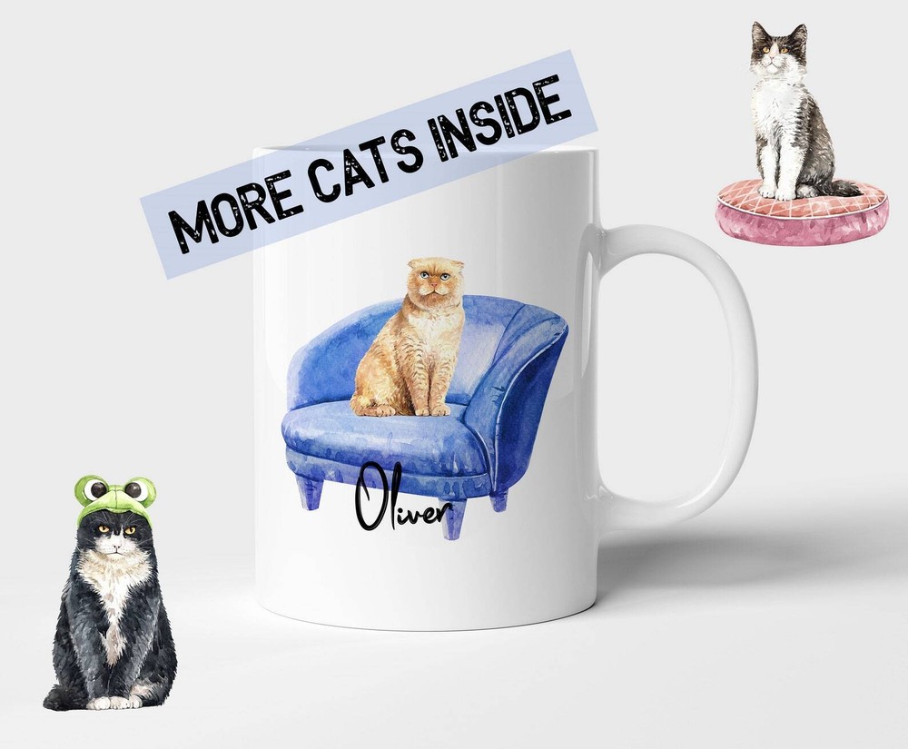 Personalized Cat Mug Cat Gift Cat Mom Mug Cat Dad Gift Cat Coffee Cup Cat