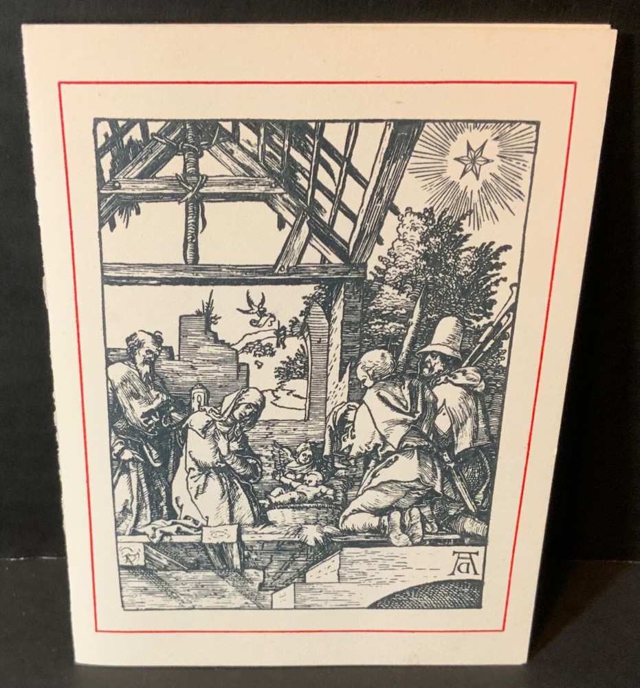 VTG Tiffany & Co Christmas Card “The Adoration of the Shepherds” Albrecht Durer