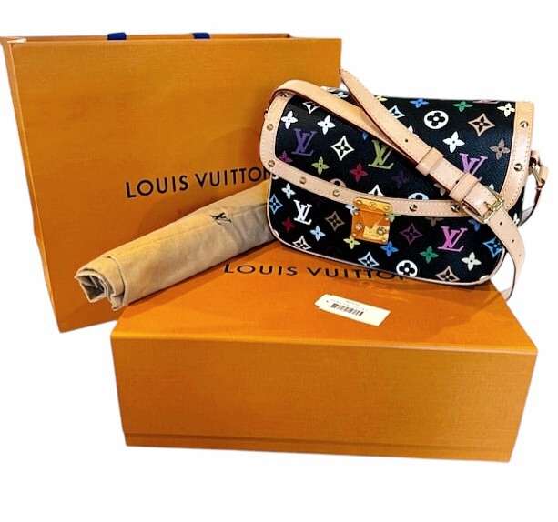 LOUIS VUITTON Monogram Multicolor Black Sologne Crossbody Bag