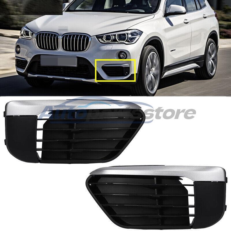 Pair Car Bumper Lower Grille Bezel Cover For BMW X1 F48 F49 2015-2018 Left+Right