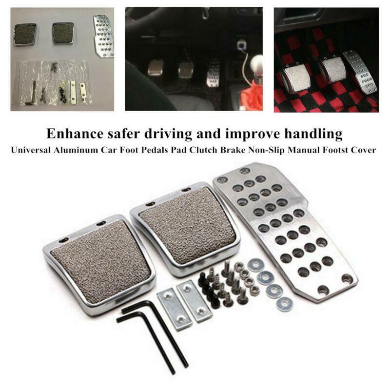 Aluminum Vehicle Foot Pedals Pad Clutch Brake Non-Slip Manual Footst Cover Parts