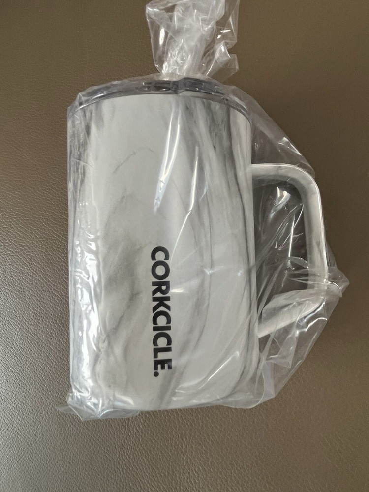 Corkcicle 16 oz Stainless Steel Insulated Coffee Mug W/Lid Snowdrift NEW SEALED