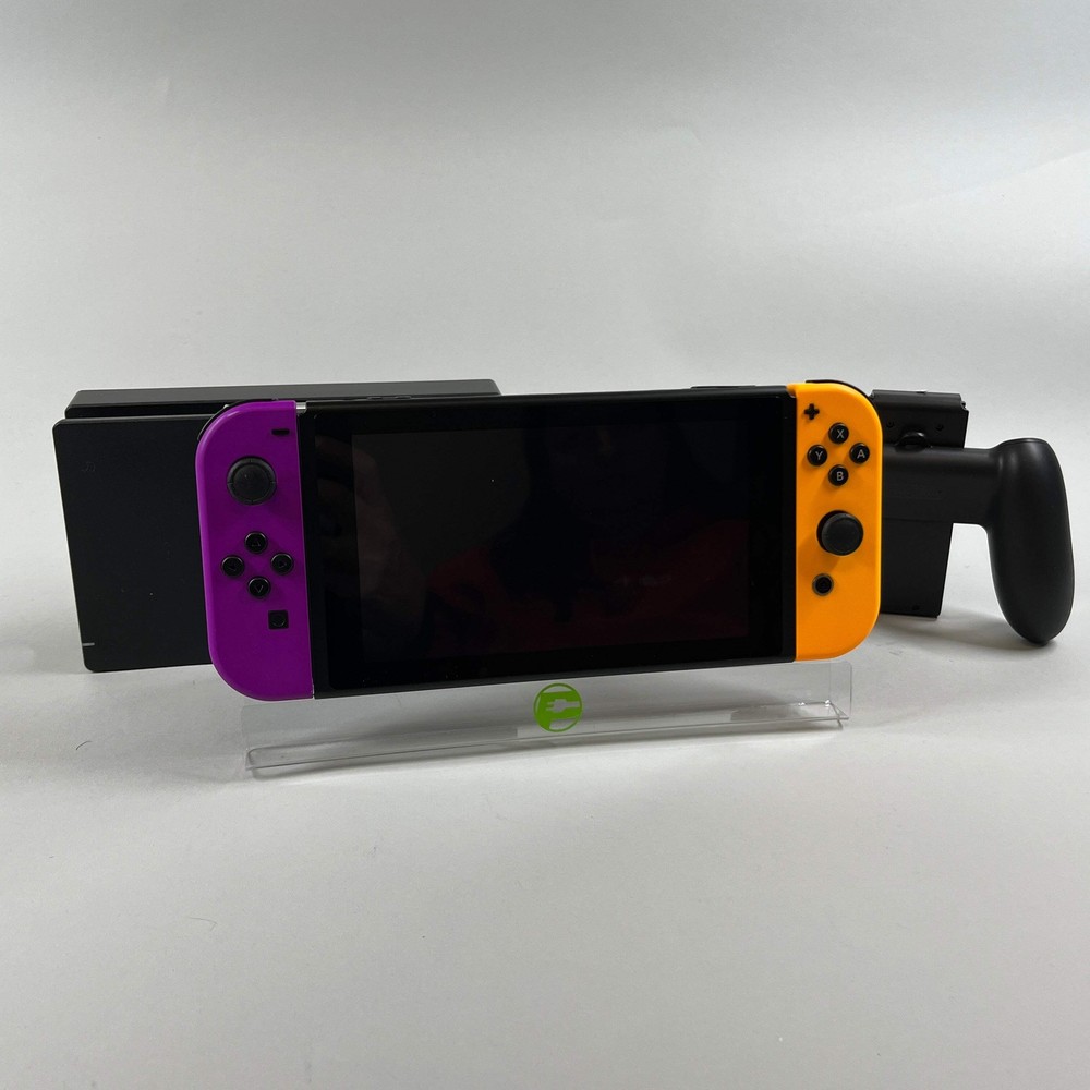 Nintendo Switch v2 Video Game Console HAC-001 (-01) Neon Purple/Neon Orange