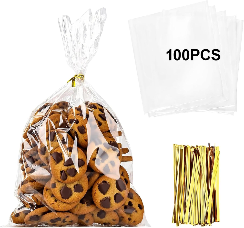Clear Cellophane Treat Bags, 8