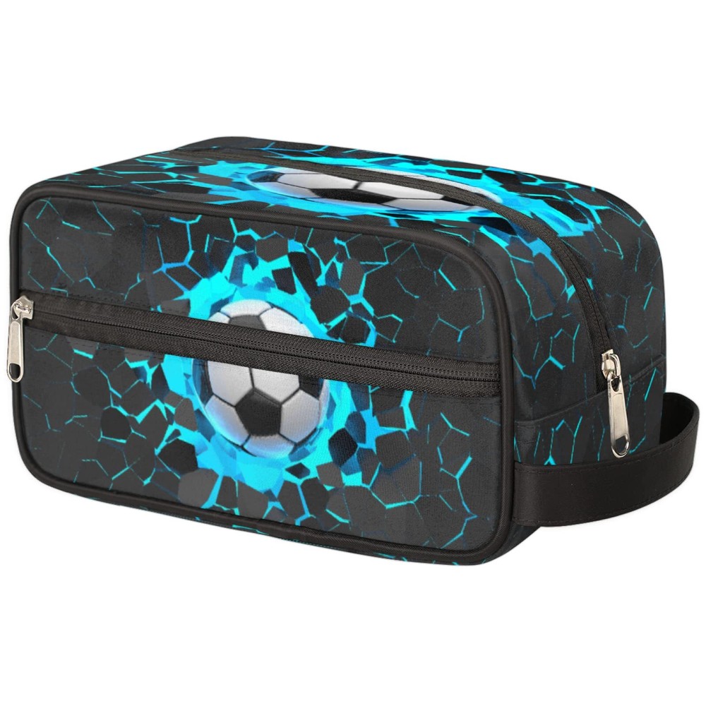 3D Football Light Wall Travel Toiletry Bag Sport Cosmetic Kit  