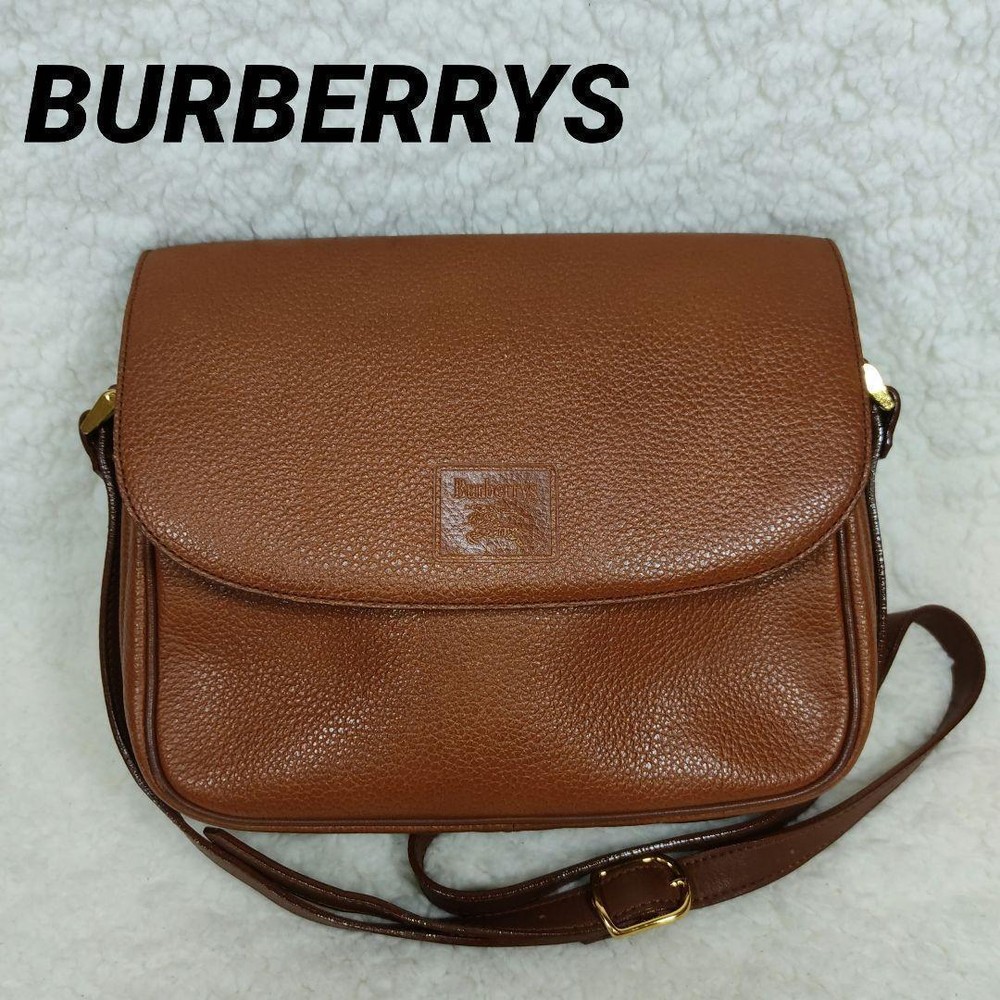 Burberry Shoulder Bag Nova Check Leather Brown Authentic F10171211