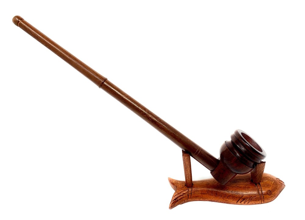 Double Ring Hobbit Churchwarden Gandalf wood Tobacco Pipe long stem 11 Inch
