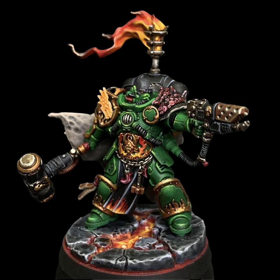 Adrax Agatone Space Marines Salamanders Warhammer 40K Pro Painted Army Gaming