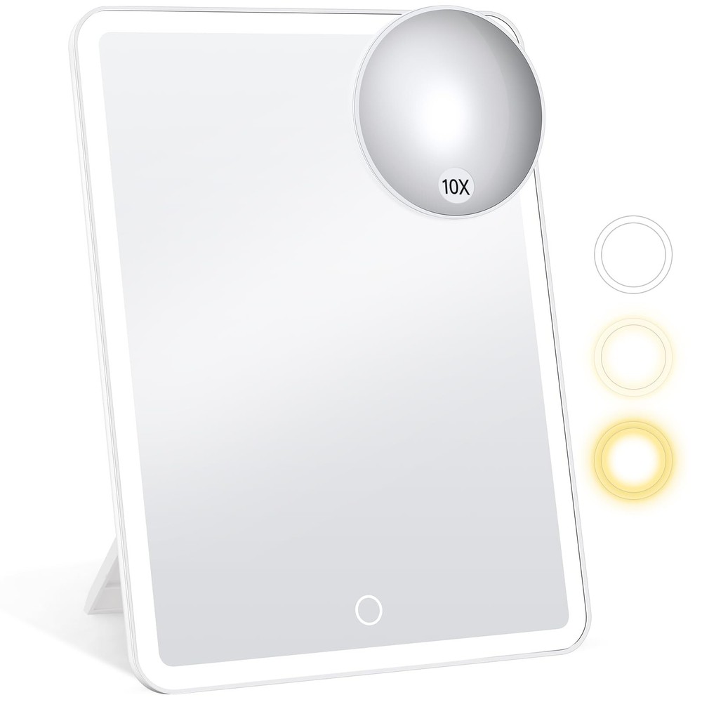 Rechargeable LED Travel Makeup Mirror with Adjustable Lights