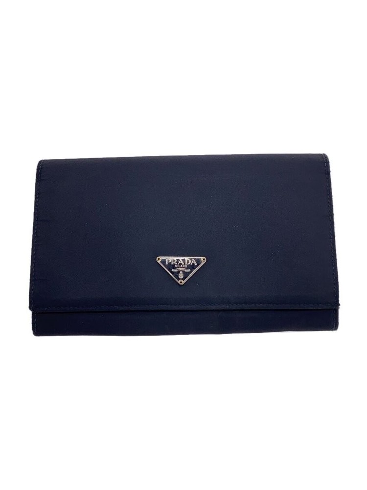 PRADA Black Nylon Long Wallet for Women M608