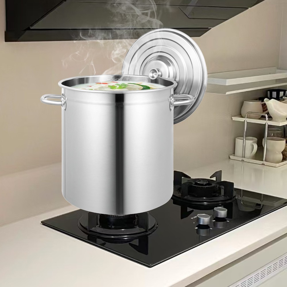 Stainless Steel Cookware Stockpot, Commercial Grade LARGE STOCK POT 30 Quart