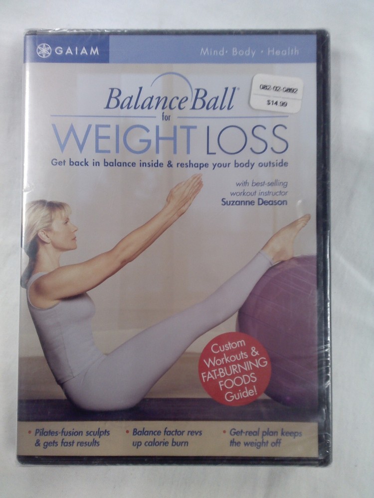 Balance Ball for Weight Loss New DVD Gaiam Suzanne Deason Pilate Yoga Workout